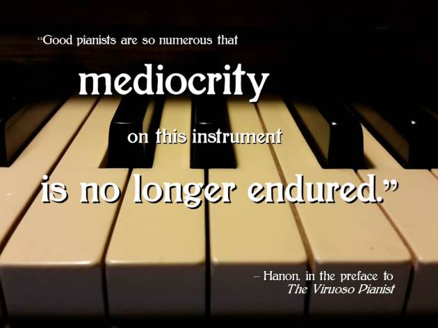 Mediocrity on this instrument is no longer endured